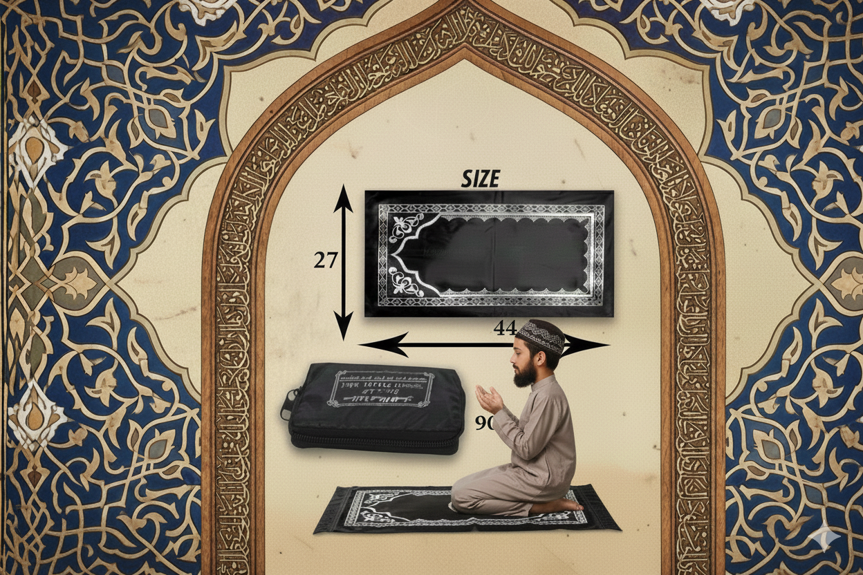 Premium Pocket Travel Prayer Mat (Safar Janamaz) – Prayer Anywhere, Anytime