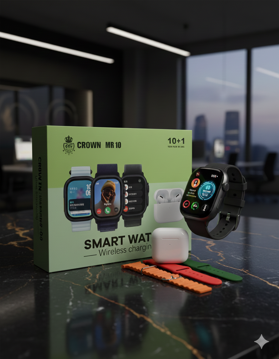 Crown MR 10 + 1 Ultra Smartwatch with AirPods