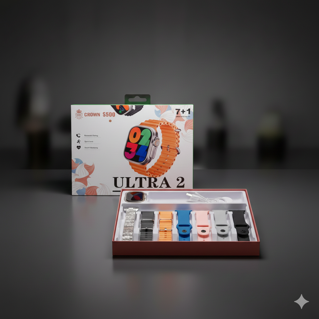 Crown Ultra Smartwatch 2 Combo – 7-in-1 Straps