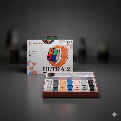 Crown Ultra Smartwatch 2 Combo – 7-in-1 Straps