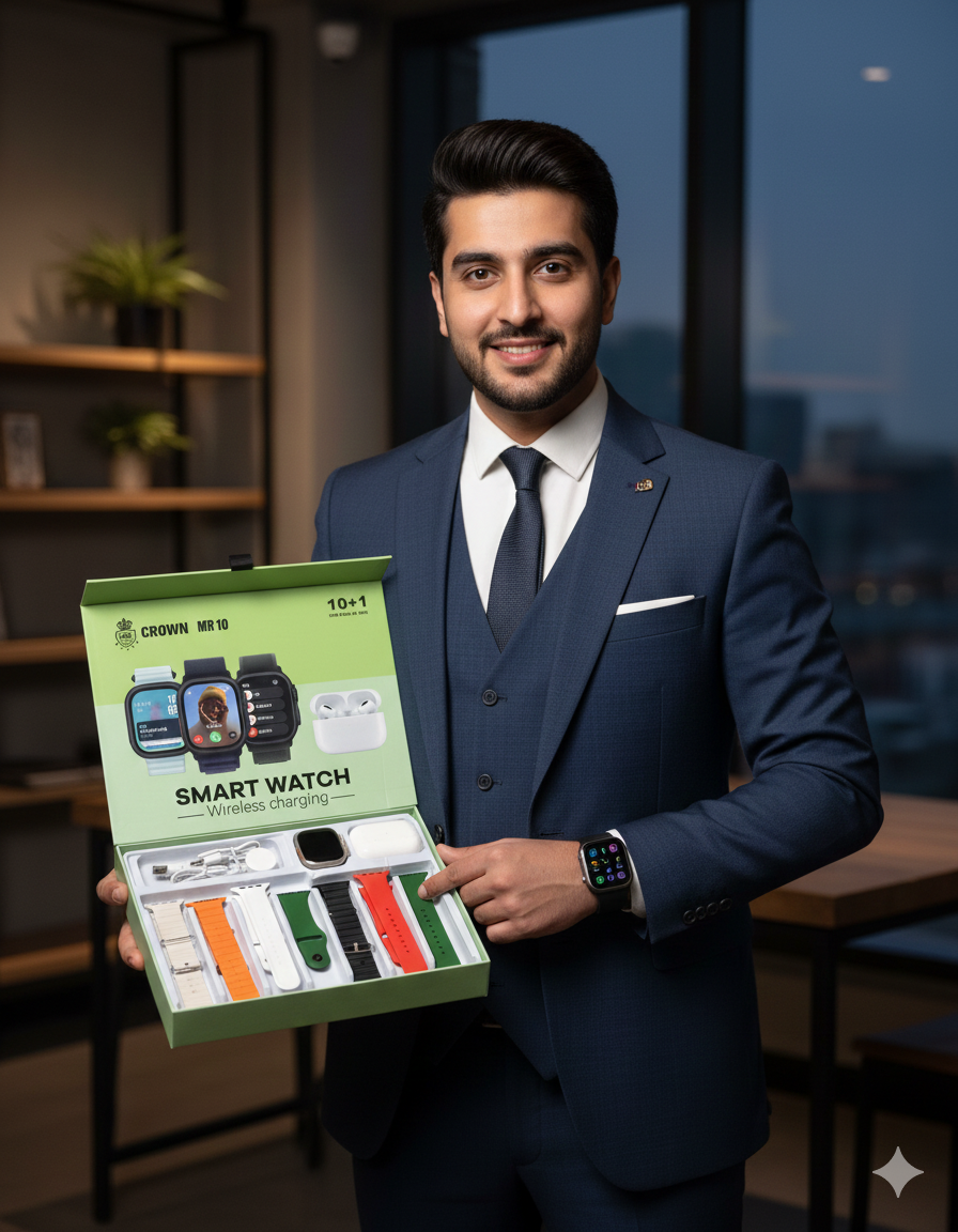 Crown MR 10 + 1 Ultra Smartwatch with AirPods