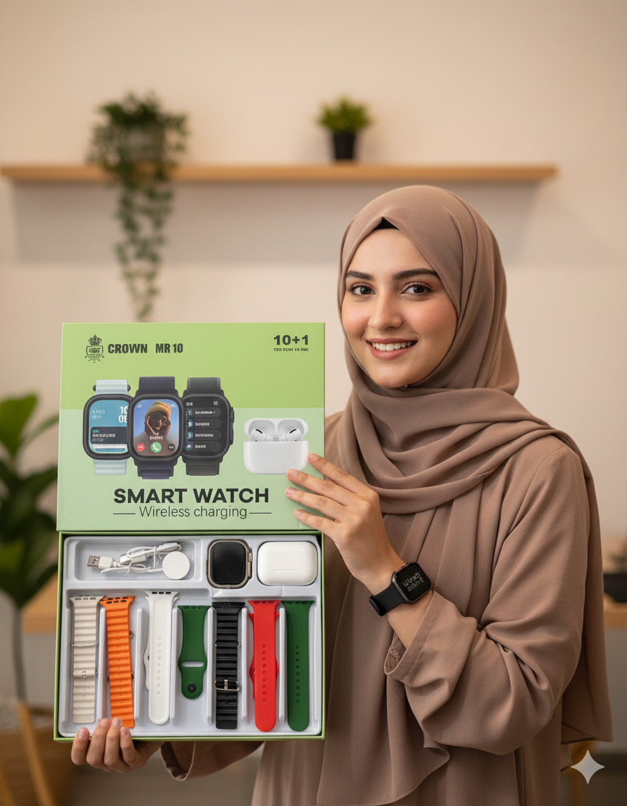 Crown MR 10 + 1 Ultra Smartwatch with AirPods