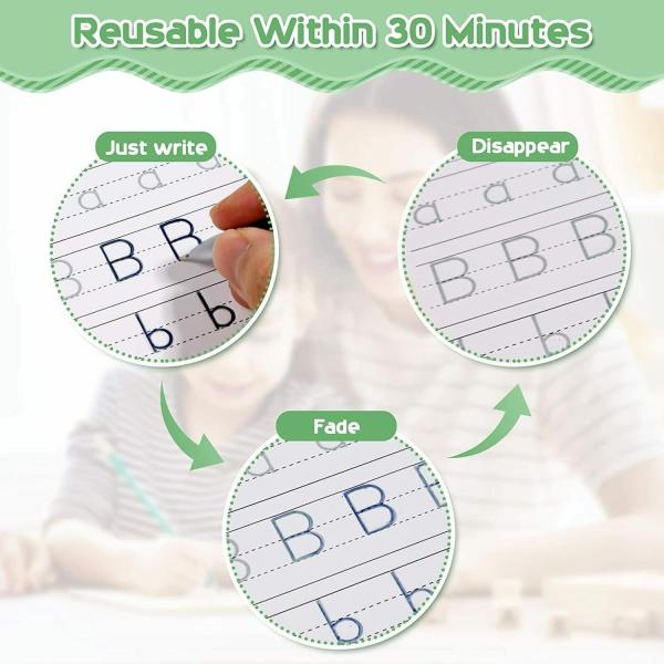 Sank Magic Practice Copybook Set — 4 Books + 10 Refills + Magic Pen | Handwriting Learning Kit for Kids