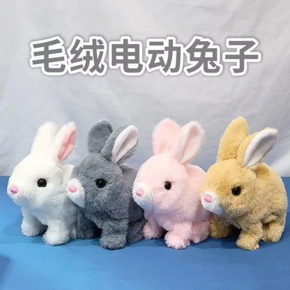 Y Robot Rabbit Toy Plush Electronic Bunny — Walks Jumps Runs Shakes Ears Interactive Kids Gift for Boys & Girls