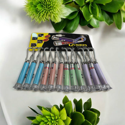 3 in 1 Laser Light Full Range Set Pack of 12 — Laser Pointer Flashlight Multi Function Compact Portable