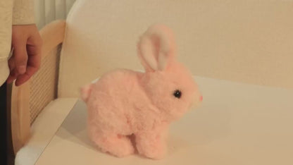 Y Robot Rabbit Toy Plush Electronic Bunny — Walks Jumps Runs Shakes Ears Interactive Kids Gift for Boys & Girls