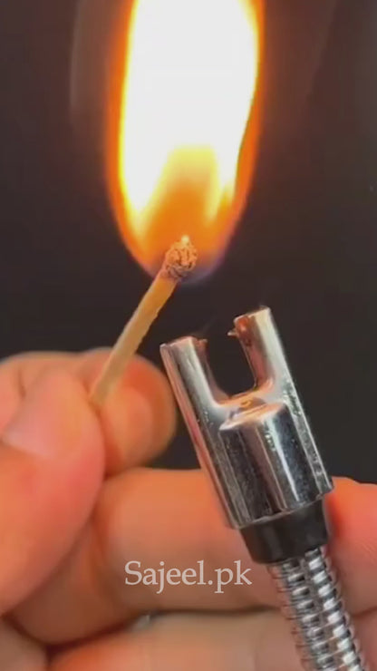 Electric Arc Lighter Rechargeable USB — Windproof Waterproof 360° Flexible Neck (Random Colors) | Sajeel.pk
