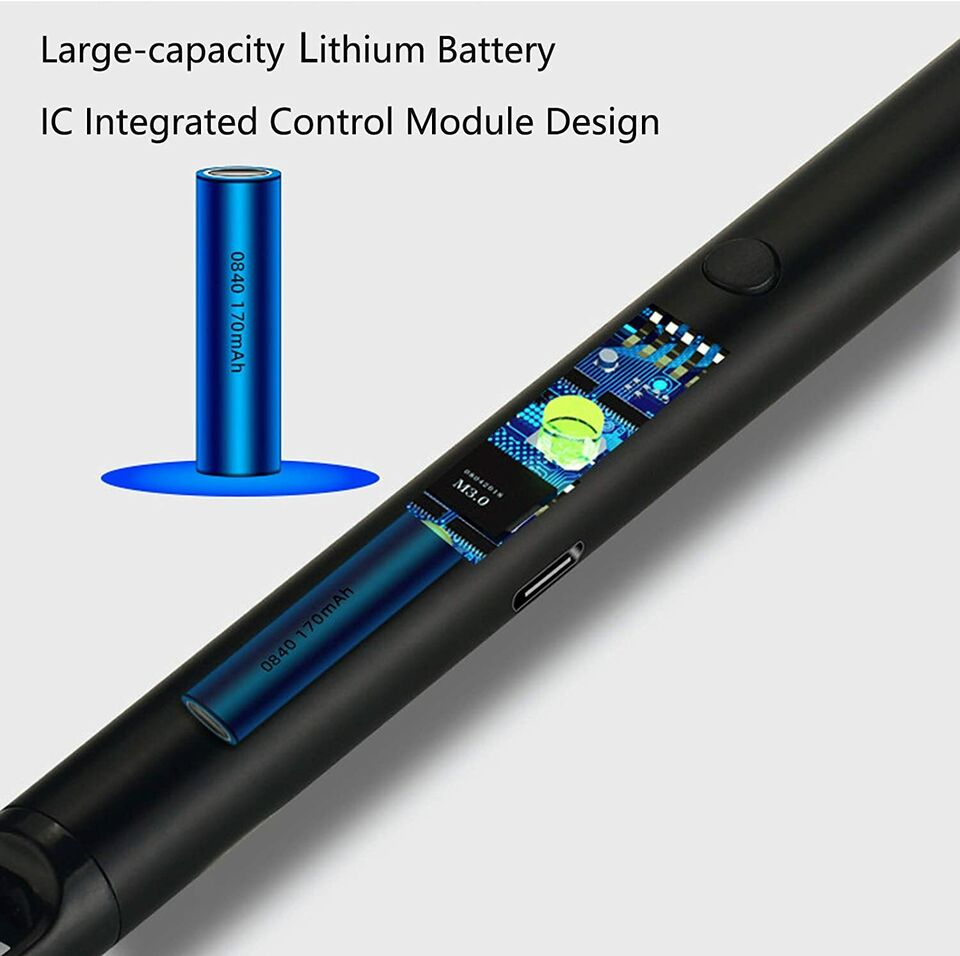 Electric Arc Lighter Rechargeable USB — Windproof Waterproof 360° Flexible Neck (Random Colors) | Sajeel.pk